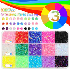 Cynailli color grid arrangement displaying 15 vibrant hues for quick selection and mixing