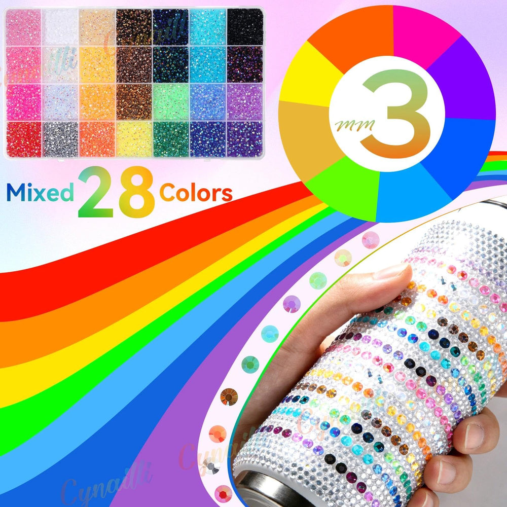 Cynailli color grid closeup revealing organized trays and quick color selection benefit
