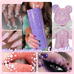 Cynailli workspace with tools and gems inspiring creative craft projects