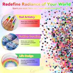Cynailli nail art application with gems applied for delicate, professional-looking accents