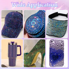 Cynailli rhinestones in hand for scale to show quantity and multiple usable sizes