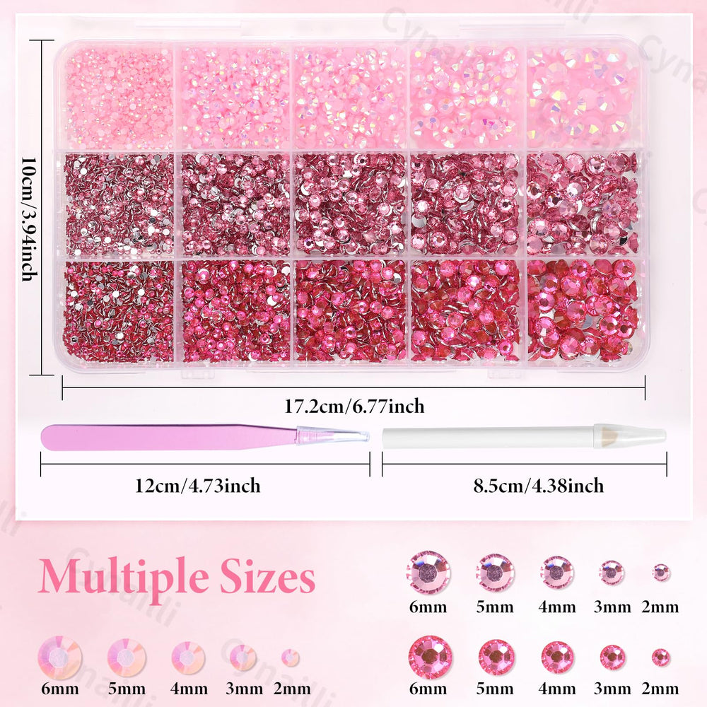 Cynailli open storage grid displaying 2mm–6mm compartments for fast size selection and tidy storage
