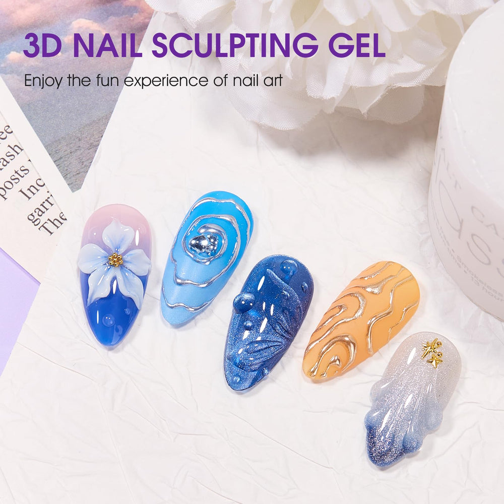CYOZTE rhinestone glue demo placing gem securely with clear sculpting gel benefit