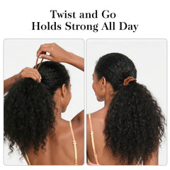 CZZXI ponytail in use on thick hair demonstrating secure all-day hold