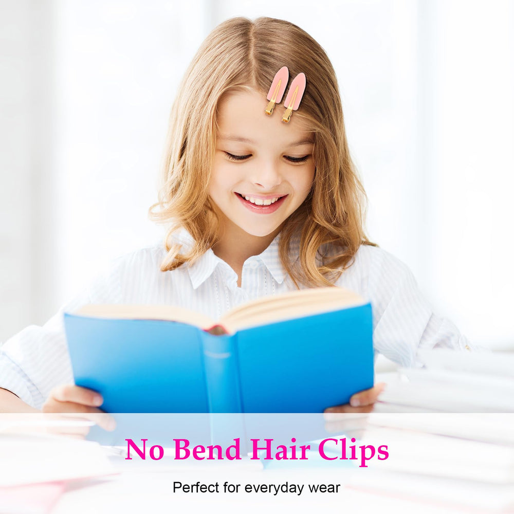 D brand six clips flat lay arranged, shows included quantity for salon use