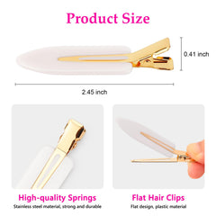 D side profile showing flat surface that prevents hair dents