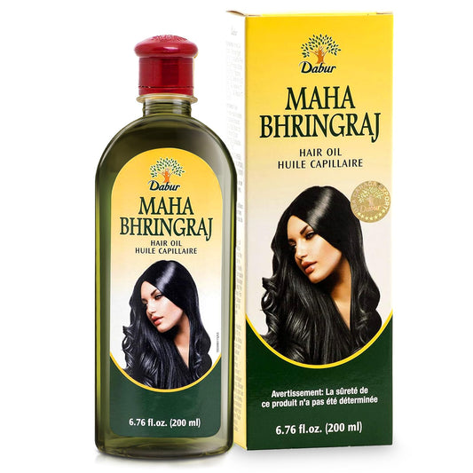Dabur Maha Bhringraj front bottle view showing packaging and product identity benefit clarity