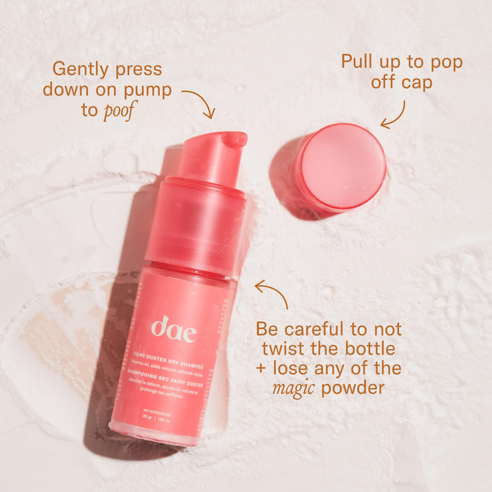 DAE ingredients label highlighting Mojave yucca and botanical extracts for scalp care