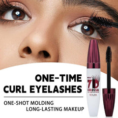 DafPrauy mascara before and after lashes showing length and curl