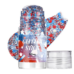 DAGEDA front packaging showing patriotic glitter stick and travel-friendly cap for easy use