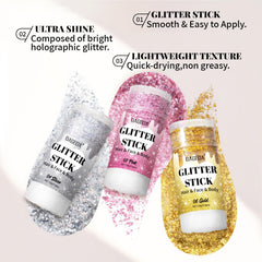 DAGEDA glitter used as hair highlight creating holographic shine in braids
