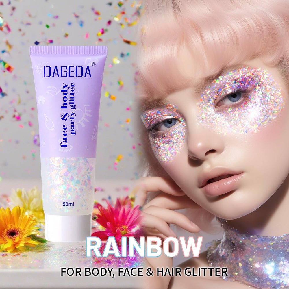 DAGEDA used in nail art showing chunky glitter for eye-catching tips