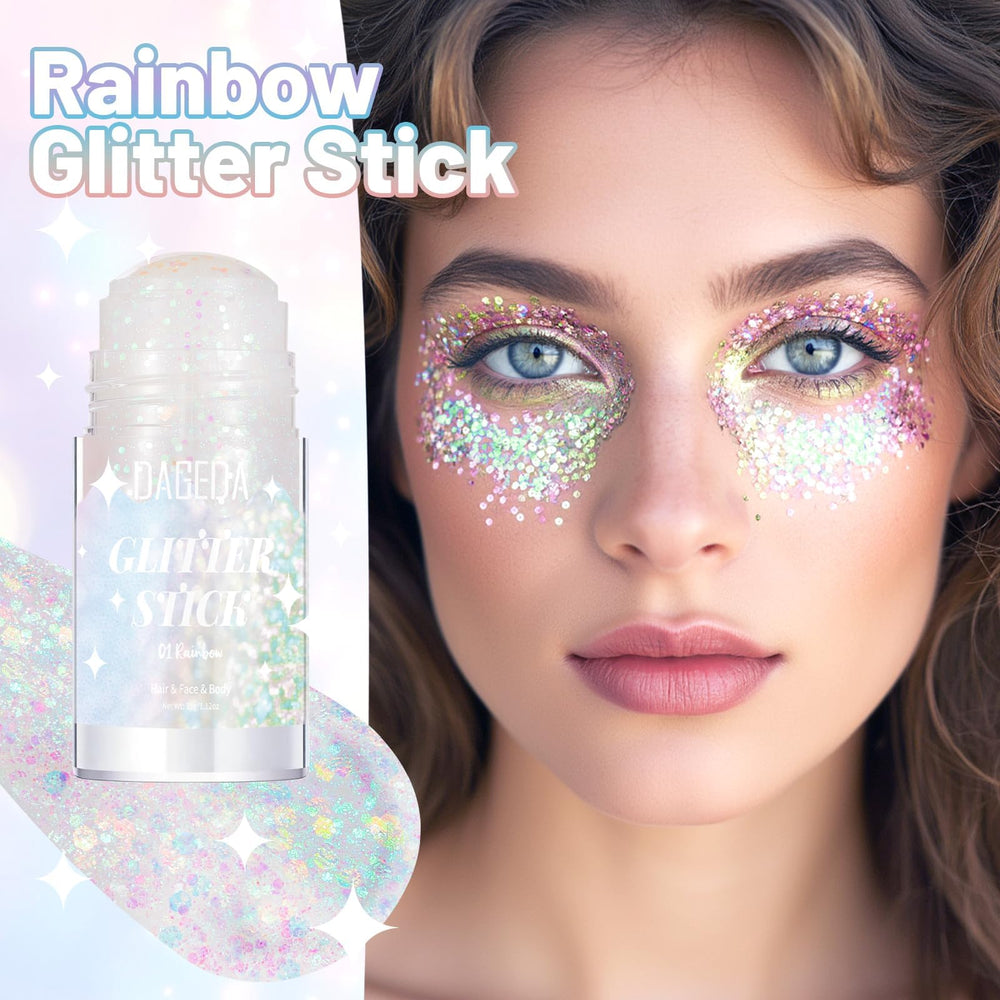 DAGEDA close-up of holographic texture highlighting multi-dimensional sparkle benefit