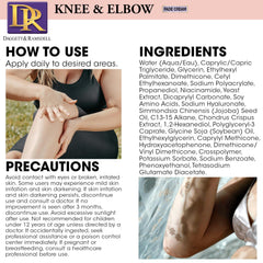 Daggett & Ramsdell before and after knee and elbow showing improved tone benefit