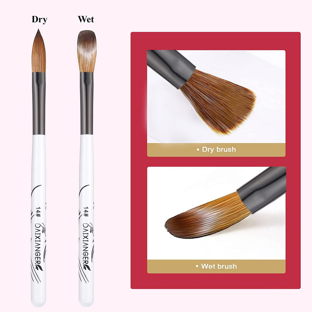 DAIXIANGER brushes applying acrylic on nail highlighting precise shaping benefit