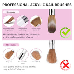 DAIXIANGER size comparison of 10 12 14 16 showing right brush choice benefit