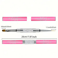 DAIXIANGER brushes held beside fingers to show scale and ergonomic handling benefit