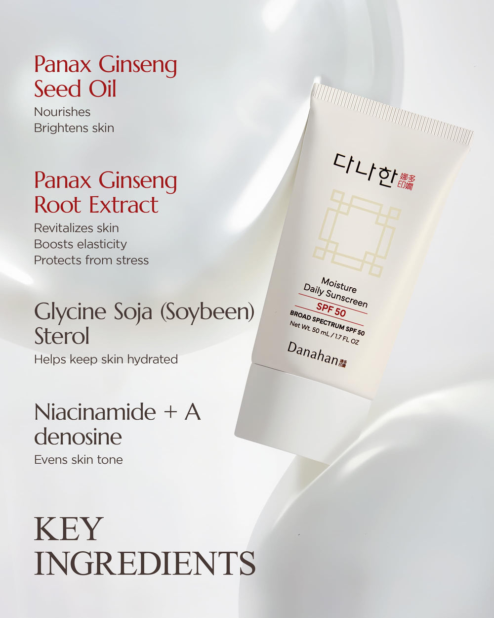 Danahan applied to hand showing quick absorption and non-greasy comfort