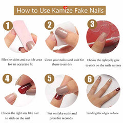 DANMANR woman pressing on nail demonstrating easy at-home application and secure fit