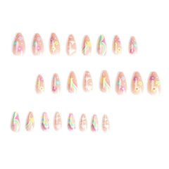 DANMANR close-up of cloud nude design on nail surface, detailed durable finish