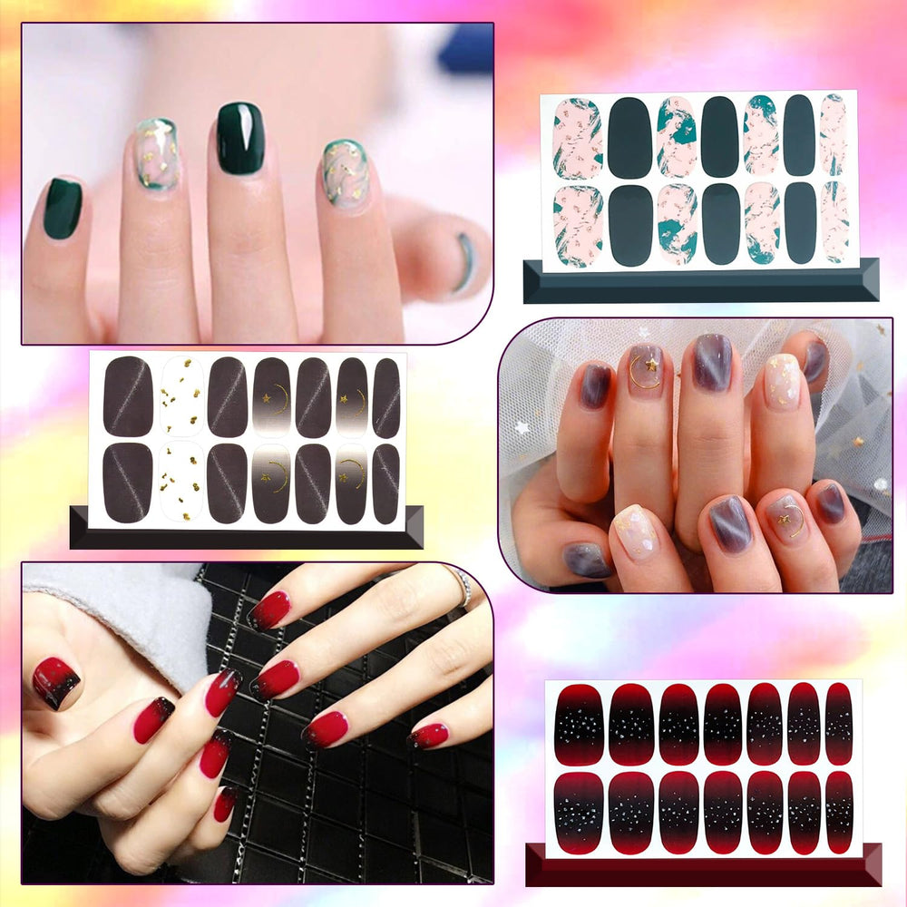 DANNEASY included nail files and wooden cuticle stick for neat application and finishing
