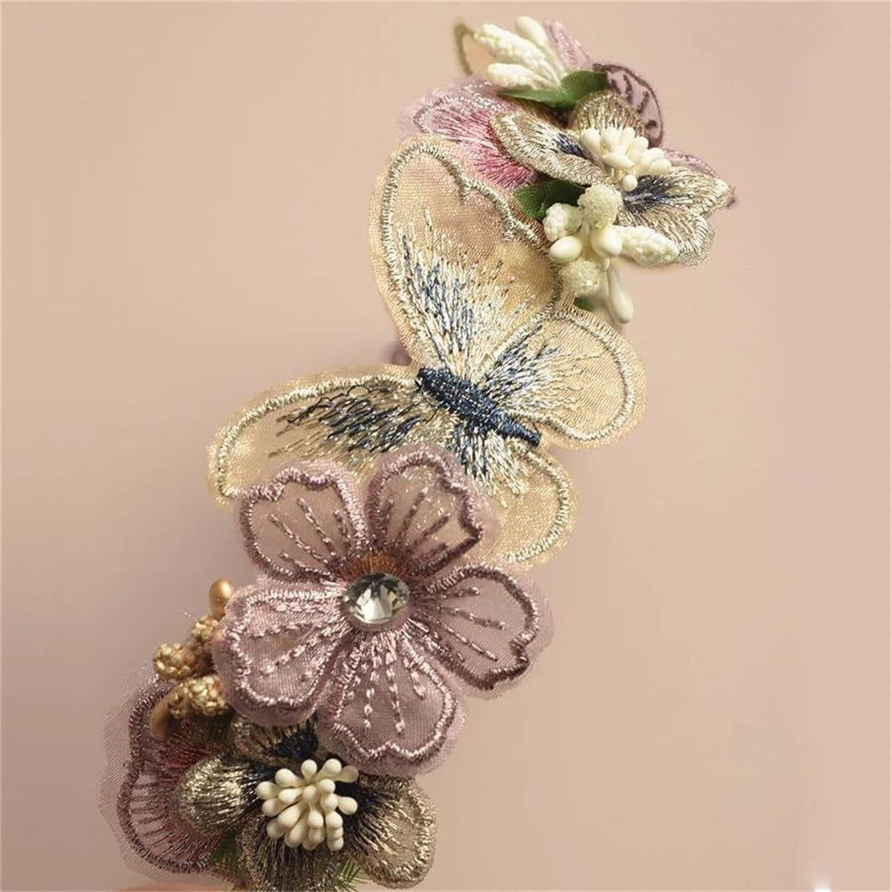 DANRENPANG butterfly embroidery detail showing fine stitching for a realistic decorative benefit