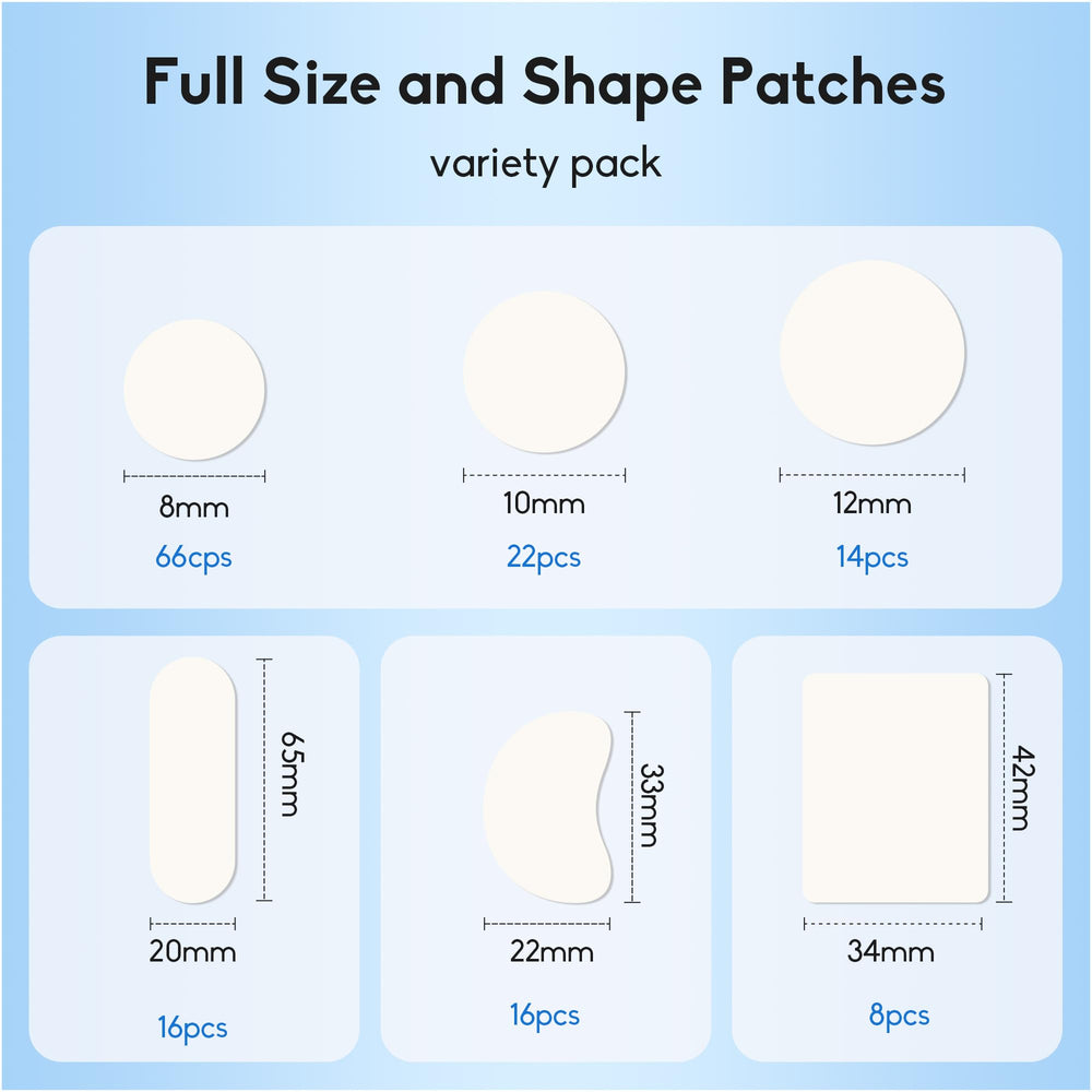 Daolyo assorted patch sizes laid out to show shape variety and selection