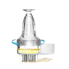 DAPENG applicator front view showing clear reservoir and cap, precise dosing benefit