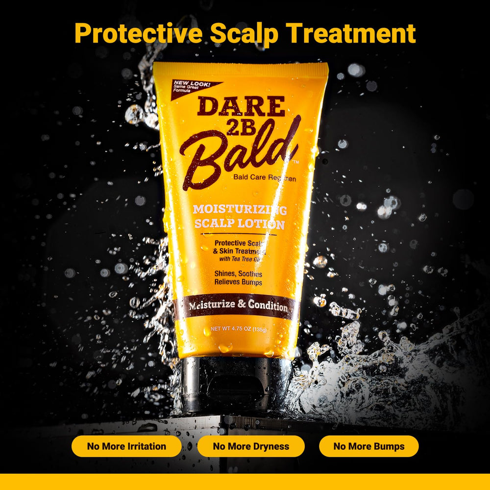 Dare 2B Bald tube next to hand indicating compact 4.75 oz portability