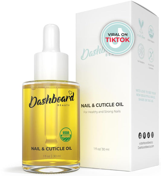 Dashboard Beauty front bottle label showing product identity and quality benefits