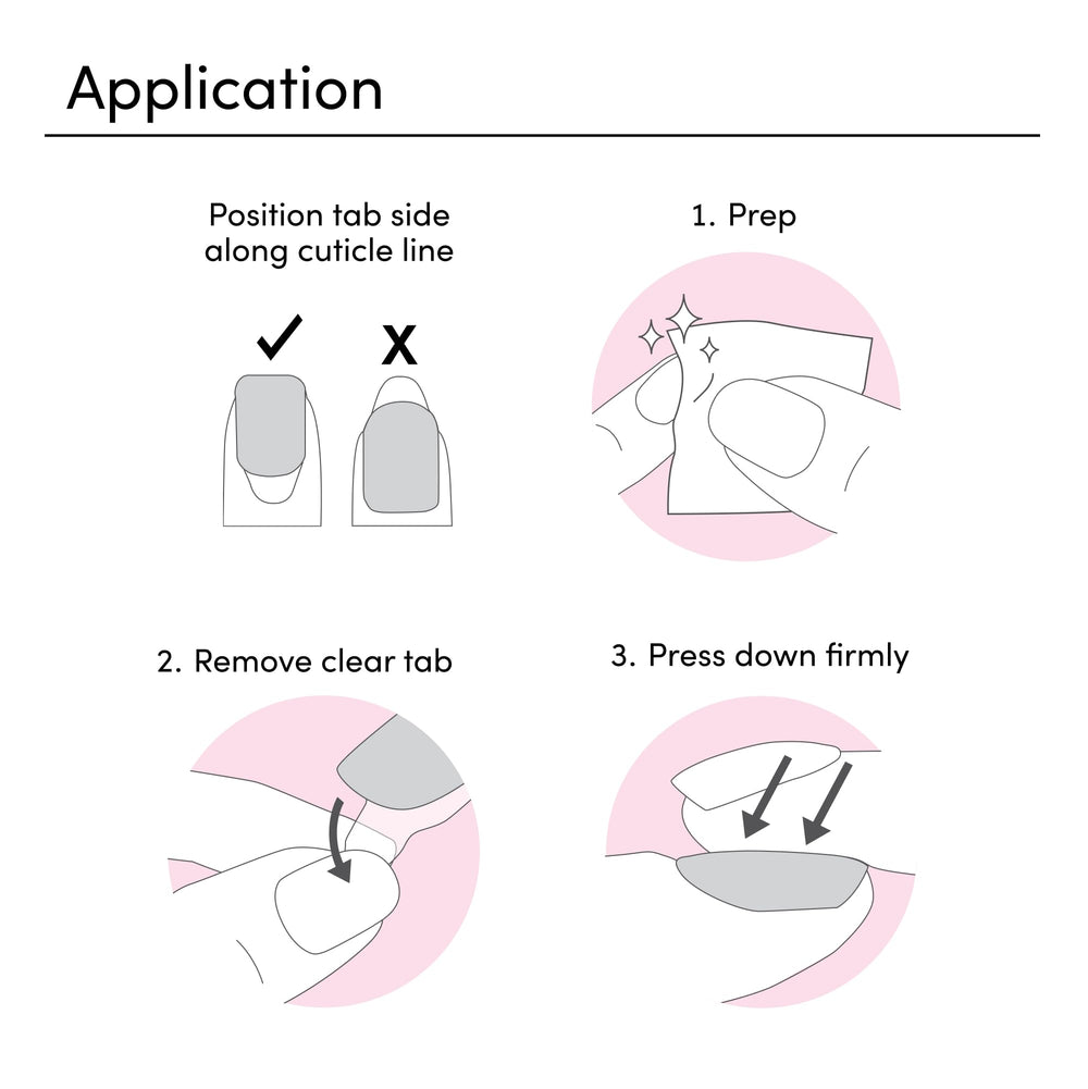 Dashing Diva included file and manicure stick shown for precise fit and finish