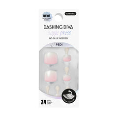 Dashing Diva front packaging showing Cupid's Bow kit and contents for easy at-home pedi