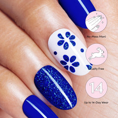 Dashing Diva layout of 32 wrap sizes illustrating selection for every nail