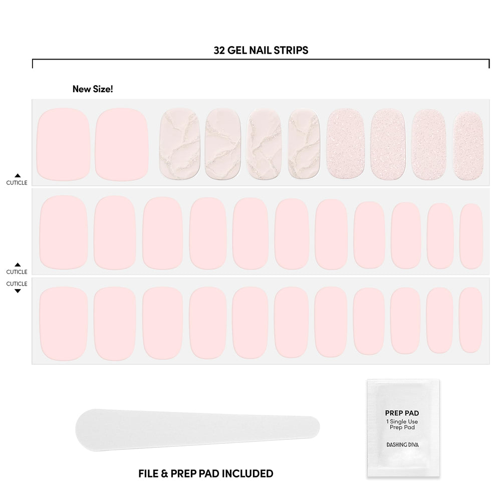 Applying Dashing Diva strip on nail emphasizing quick press-on convenience