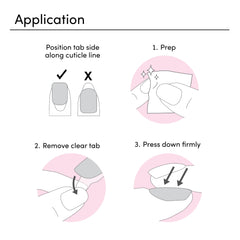 Dashing Diva prep pad, nail file and stick included for neat application
