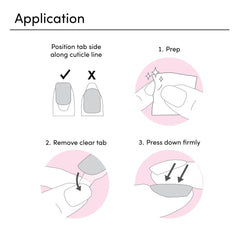 Dashing Diva nail size comparison spread with 30 press-ons showing fit options and selection guide