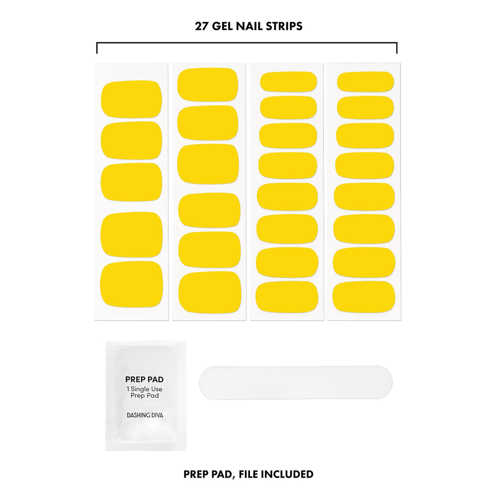 Dashing Diva hand applying a strip, demonstrating quick press-and-file benefit