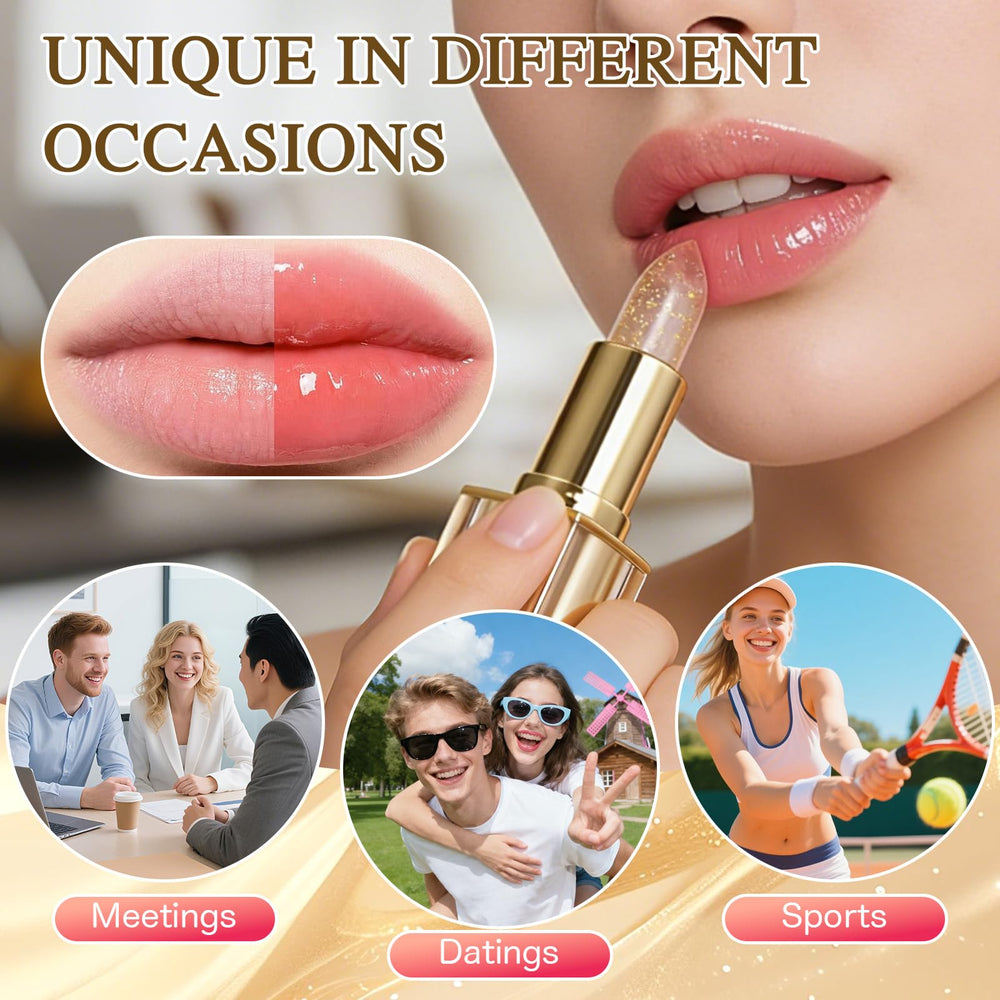 DASIUIP application on lips demonstrating personalized pH-activated tint and comfort