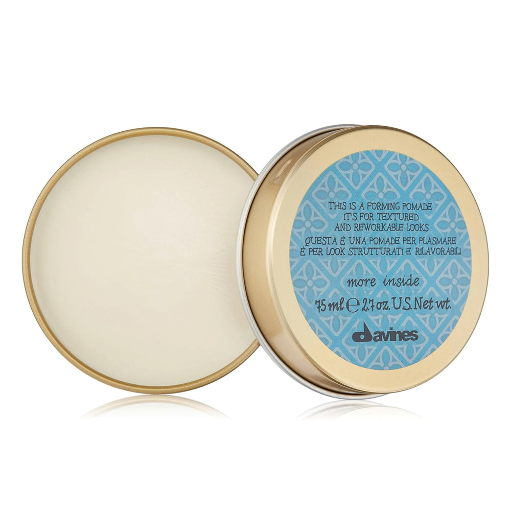 davines forming pomade open jar texture close-up highlighting spreadable creaminess