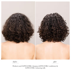 Davines LOVE CURL conditioner back label highlighting ingredients and usage benefits