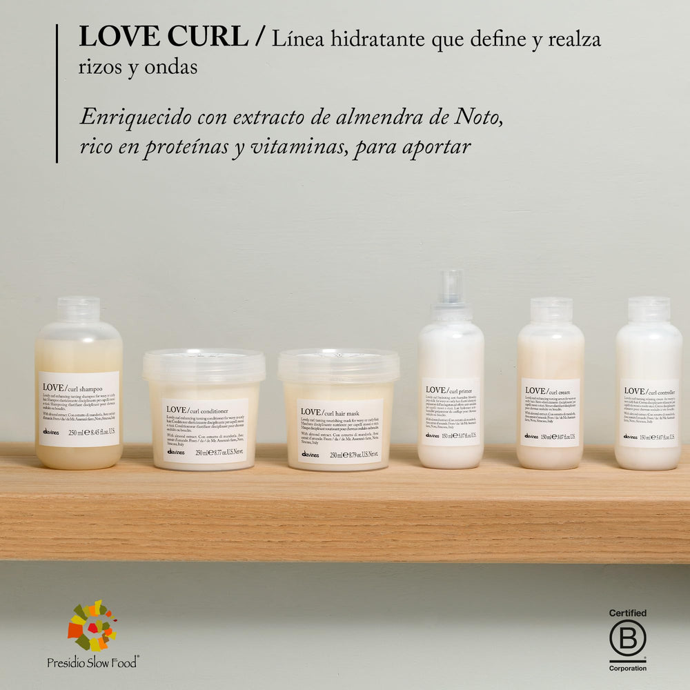 Davines LOVE Curl Cream pump detail for easy dispensing and controlled use