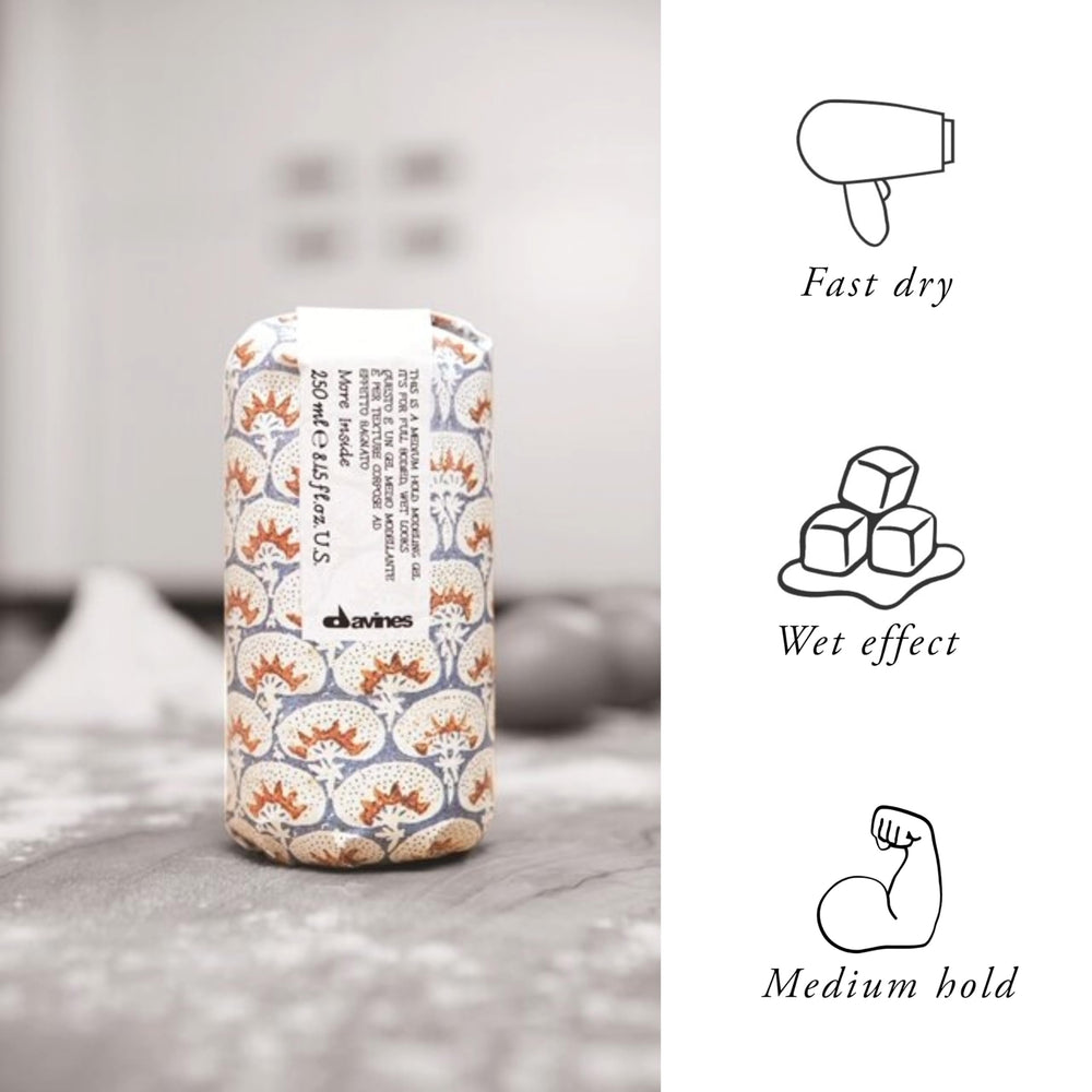 Davines applied to wavy hair in use providing defined waves and reduced frizz