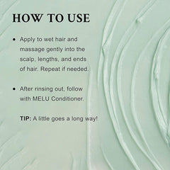 Davines MELU creamy foam texture demonstrating gentle lather and softening effect