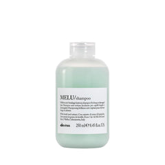 Davines MELU shampoo front bottle showing clean design and brand benefit