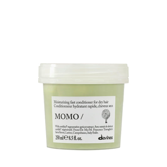 Davines MOMO conditioner front bottle shows clean packaging and product benefit