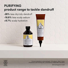 Davines shampoo applied in shower on wet scalp illustrating effective cleansing