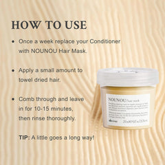 Davines mask being applied to hands illustrating easy spread and control