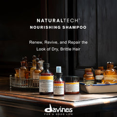 Davines pump close-up highlighting easy dispensing and controlled use benefit