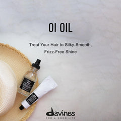 Davines OI Oil pump close-up demonstrating easy, controlled dispensing