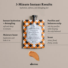 Davines open tube revealing creamy texture and quick absorption benefit